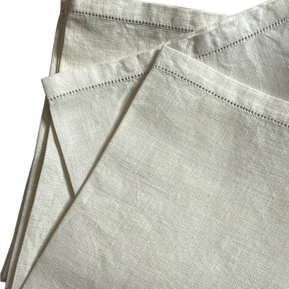 Vintage Heavy-Weight Pickstitched Linen Dinner Napkins Set of 12 From The 50s - Picture 4 of 5
